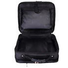 תיק טרולי עסקי Swiss Executive Glide 18 אינץ׳ תא מרכזי פתוח ריק, בטנה שחורה עם לוגו וגישה נוחה לאחסון ביגוד ומסמכים
