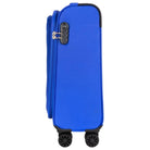 זוג מזוודות בד SWISS דגם LUGANO GoLite - מבט צד עם ידית נשיאה צידית ומנעול
