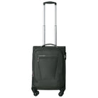 מזוודת טרולי 20 אינץ' בד לעלייה למטוס SWISS דגם LUGANO GoLite בגוון ירוק כהה - מבט צד