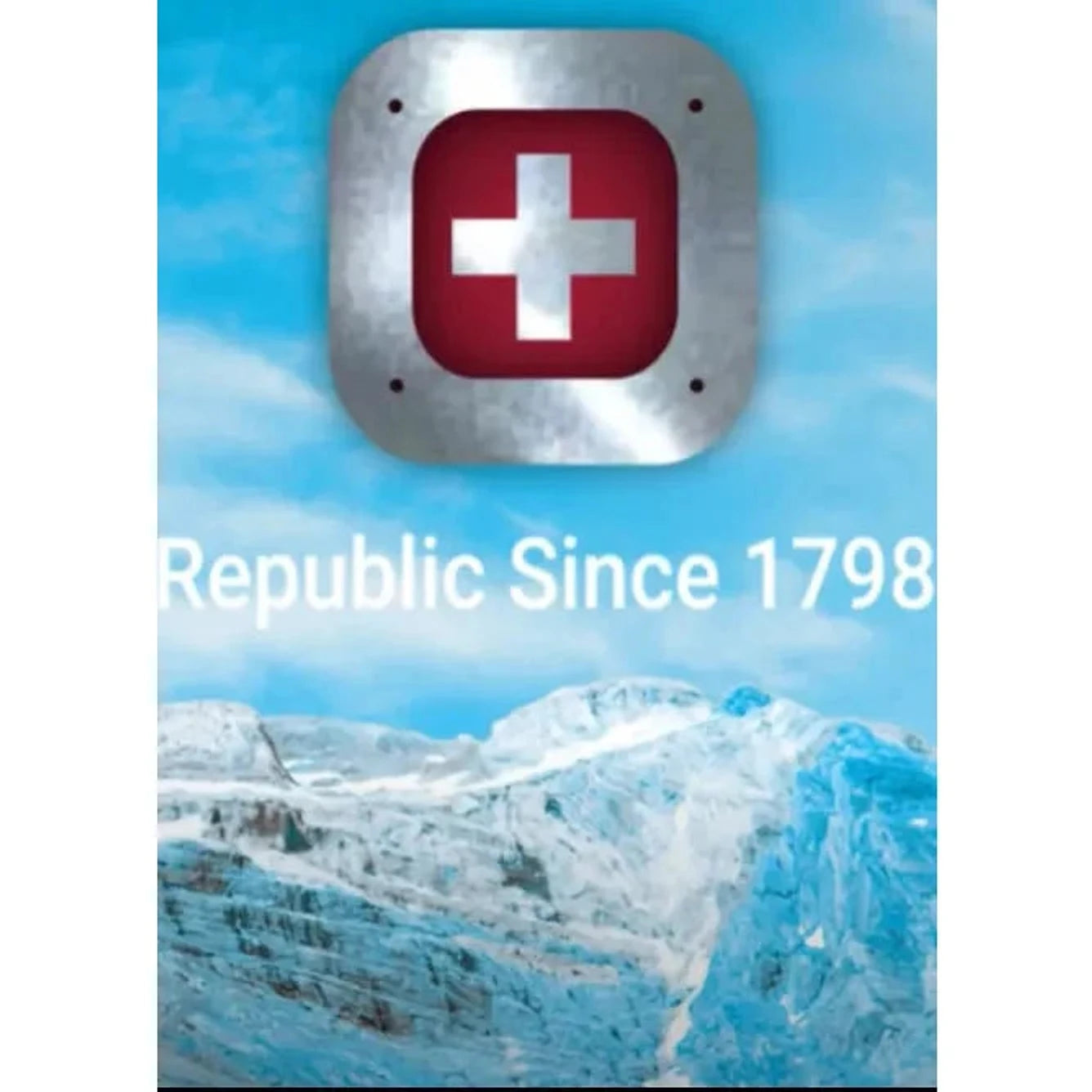 לוגו המותג SWISS Republic Since 1798 של תיק הגב הצבאי STAR 90L לחיילי סדיר ולמילואים בשטח