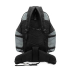 תיק גב SWISS STAR 90L אפור מבט גב, כתפיות מרופדות ורצועת מותן תמיכה אורתופדית לנשיאה נוחה