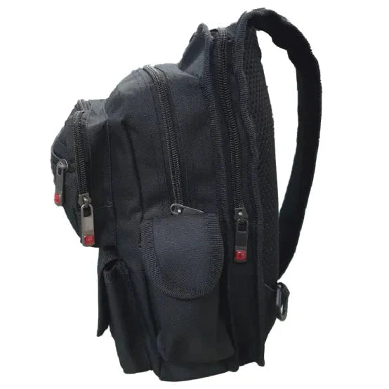 תיק צד טקטי לאקדח SWISS ZigPro בצבע שחור, רוכסנים איכותיים בצפיפות גבוהה וכיסי צד למחסניות, מבט מהצד