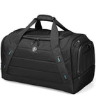 תיק חדר כושר ונסיעות SwissDigital BLADE 45L בצבע שחור, עשוי מבד בליסטיק ניילון דוחה מים עם שקע USB, מבט מלפנים