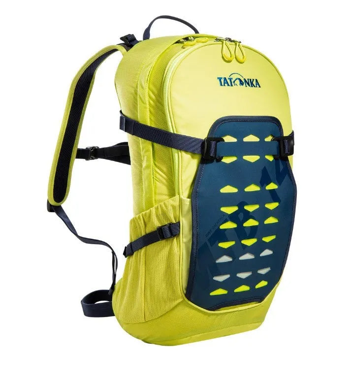 תרמיל רכיבה לאופניים TATONKA Bike Backpack MTB 14 בצבע צהוב, נפח 14 ליטר עם רצועות צד מתכווננות