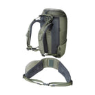 תרמיל יום טקטי Tatonka EDC Pack 30 BC בצבע זית, מבט צד עם חגורת מותניים נשלפת לשימוש כ-Hip Bag