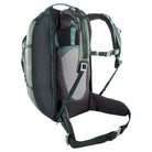 תרמיל נסיעות TATONKA Great Escape 60+15 - בצבע ירוק פטרול - מבט צד על מערכת הנשיאה וחגורת המותניים