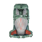 תרמיל גב לטרקים TATONKA Pyrox 45+10 בצבע ירוק, מערכת גב Frame Comfort Light עם רצועת מותן מרופדת