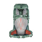 תרמיל גב לטרקים TATONKA Pyrox 45+10 בצבע ירוק, מערכת גב Frame Comfort Light עם רצועת מותן מרופדת