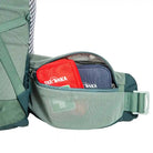 תרמיל טיולים TATONKA Pyrox 45+10 בצבע ירוק, כיס אחסון מרווח על רצועת המותן עם ארנקי נסיעה