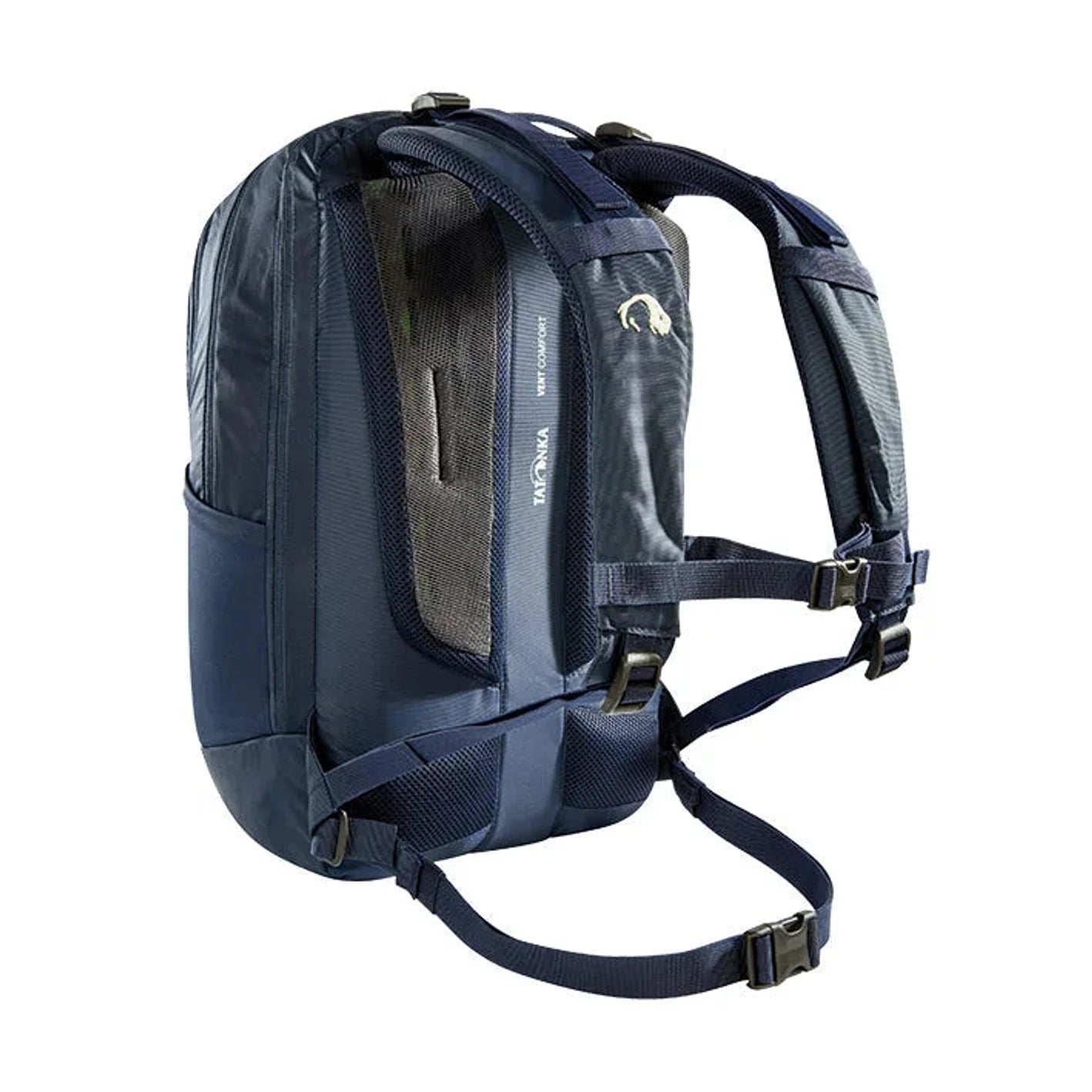 תרמיל גב Tatonka Server Pack 27 בצבע נייבי, מערכת גב VENT COMFORT מאווררת ורצועות כתף מרופדות, מבט גב