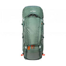 תרמיל גב גדול TATONKA Yukon 60+10 ליטר לנשים בצבע ירוק, מבד Cordura 500 DEN עמיד, מבט קדמי מלא
