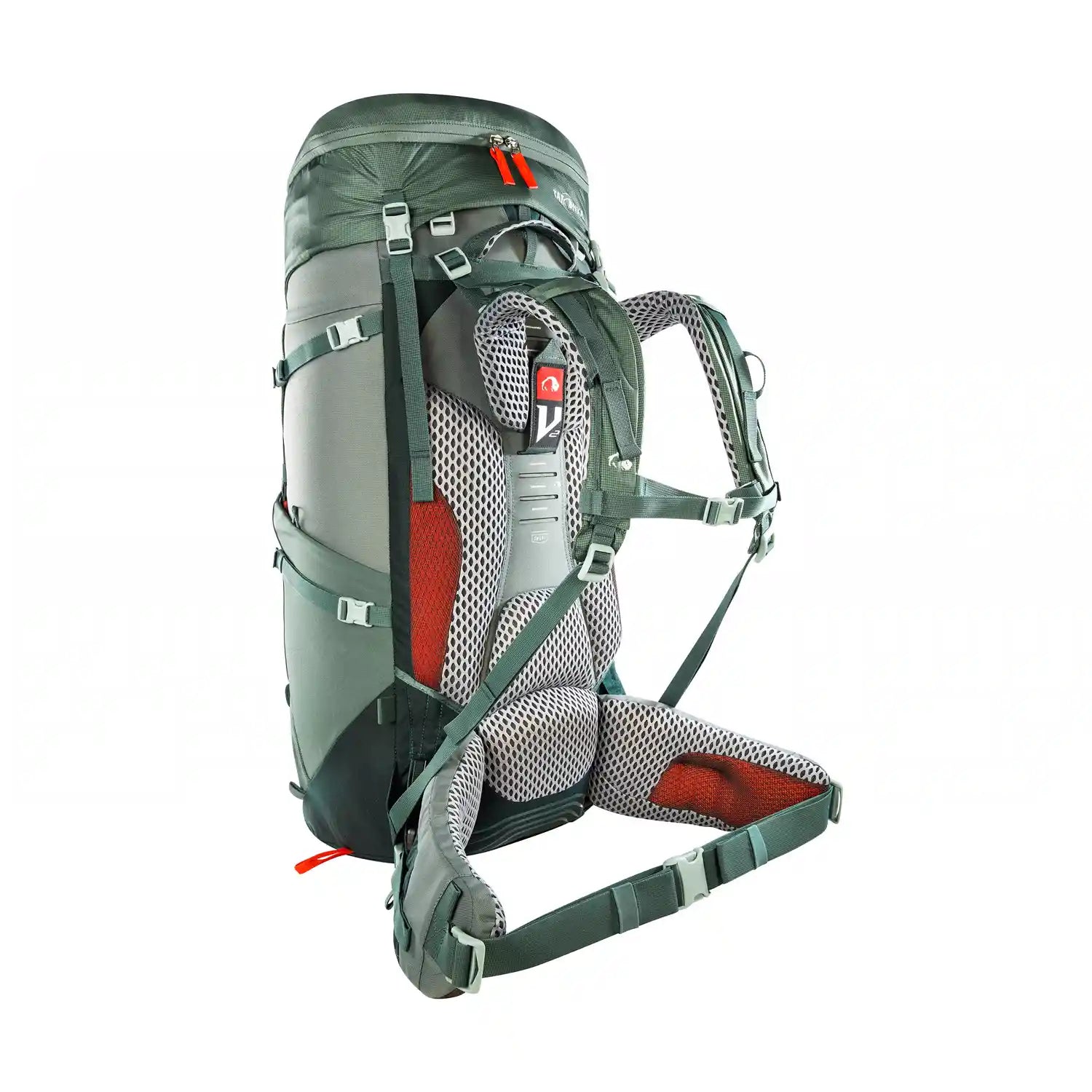 תרמיל TATONKA Yukon 60+10 ליטר בצבע ירוק עם מערכת גב V2 לנשים, רצועות מרופדות ומאווררות
