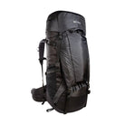 תרמיל טרקים TATONKA Yukon 70+10 בצבע שחור, נפח 80 ליטר, עשוי ניילון וCordura עמידים, מבט קדמי בזווית