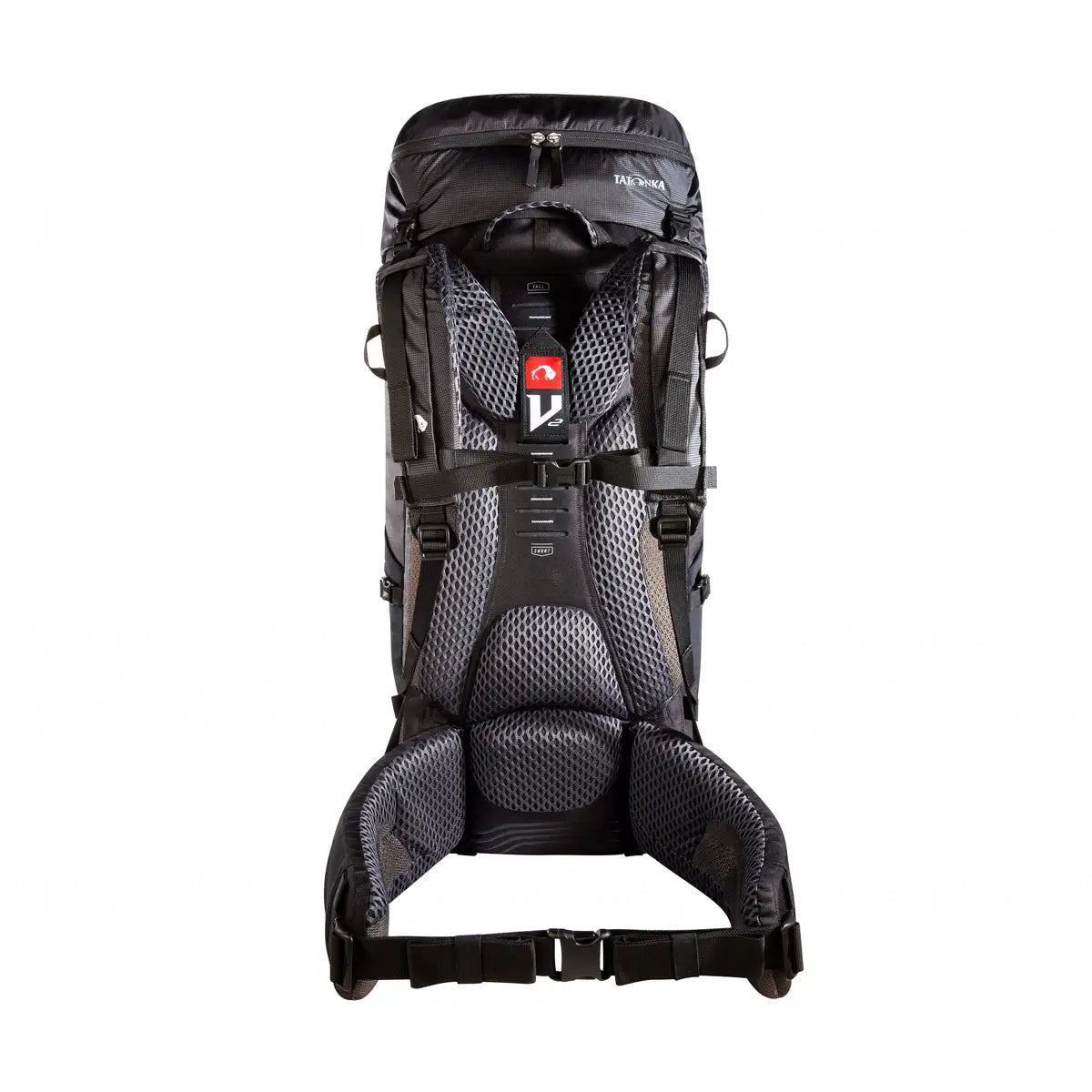 גב תרמיל טרקים TATONKA Yukon 70+10 עם מערכת V2-SYSTEM מאווררת, רצועות כתפיים וחגורת מותניים מרופדות