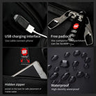 תיק גב Tigernu Office T-B3143U תכונות עיקריות שקע USB מנעול משולב כיס נסתר ובד עמיד במים למחשב נייד