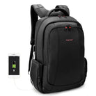 תיק גב עסקי למחשב נייד 15.6 אינץ׳ Tigernu Office T-B3143U שחור עם שקע USB לטעינת טלפון, מבט חזית
