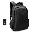 תיק גב עסקי למחשב נייד 15.6 אינץ׳ Tigernu Office T-B3143U שחור עם שקע USB לטעינת טלפון, מבט חזית