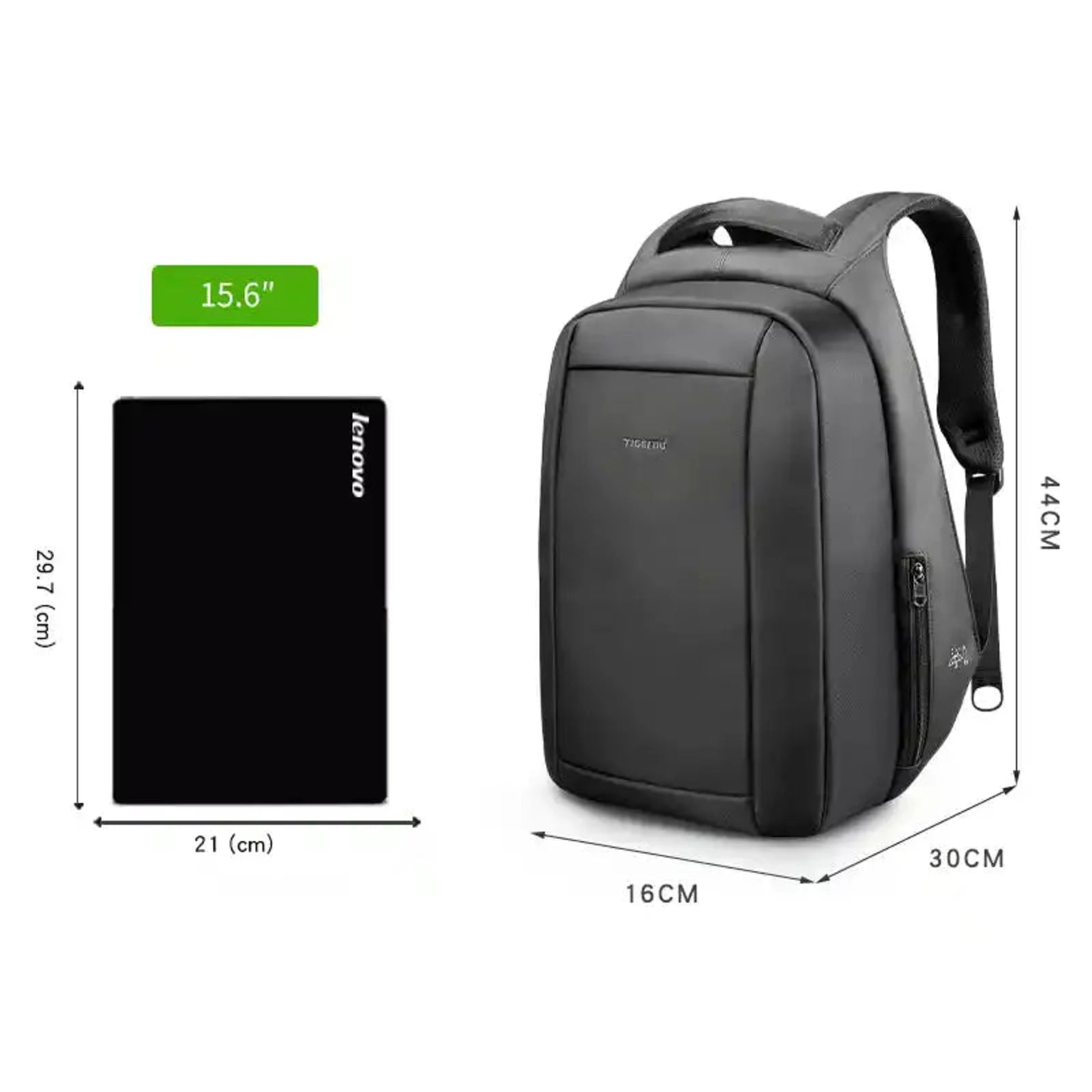 בטנה פנימית מרופדת של תיק Tigernu T-B3599 להגנה מקסימלית על הלפטופ ושאר הציוד האישי