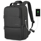 תיק גב אורטופדי Tigernu T-B3905 שחור עם שקע USB חיצוני ותא מרופד ייעודי ללפטופ 15.6 אינץ'