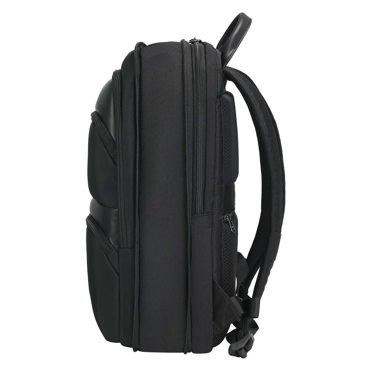 תיק גב Tigernu T-B9121 למחשב 15.6 אינץ, מבט מהצד המראה עומק 9 ס"מ עם אפשרות הרחבה ל-16 ס"מ באמצעות רוכסן