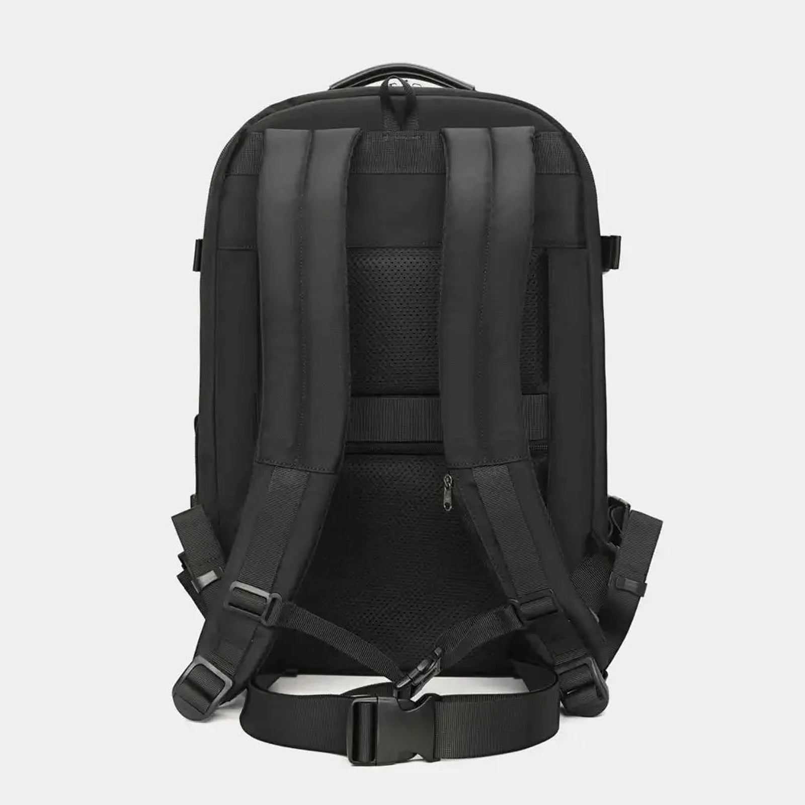 תיק גב Tigernu T-B9235 עם גב אורטופדי ארגונומי, רצועות כתף מרופדות ורשת אוורור, מבט גב אחורי