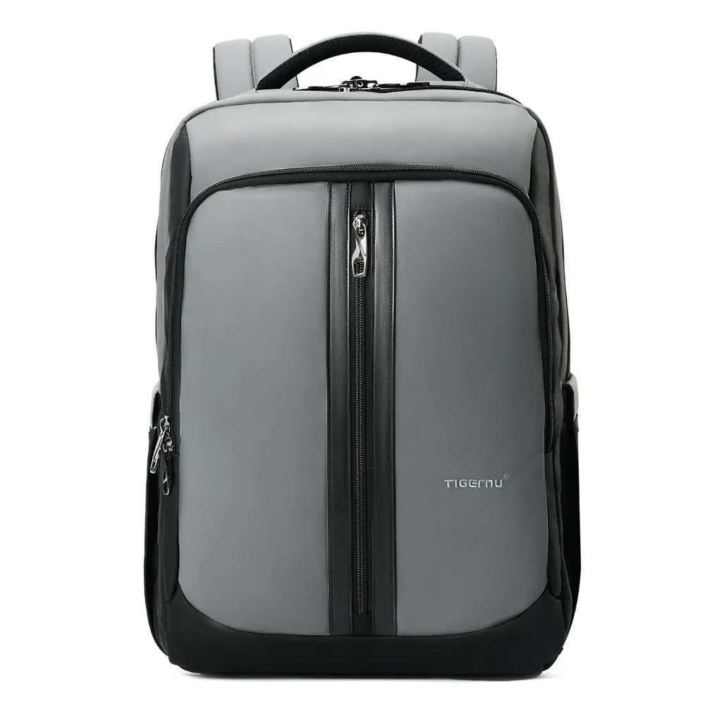 תיק גב לעליה למטוס Tigernu דגם T-B9600 בצבע אפור, עשוי מפוליאסטר בליסטי 900D, מבט קדמי