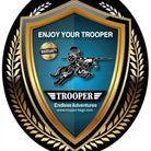 סמל אחריות יצרן רשמית TROOPER Missouri לסט מזוודות קשיחות ABS, מגן לוגו עם אביר ולוגו המותג Endless Adventures