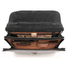 פנים תיק עור TRUSSARDI Vittorio Roma עם תאים פנימיים מרובים למחשב נייד 15.6 אינץ', מסמכים וציוד עבודה