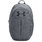 תיק גב Under Armour Hustle Lite Backpack 26L בצבע אפור – מבט קדמי עם לוגו