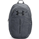 תיק גב Under Armour Hustle Lite Backpack 26L בצבע אפור – מבט קדמי עם לוגו