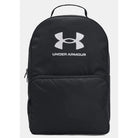 תיק גב Under Armour Loudon 25L בצבע שחור, מבט חזית עם לוגו גדול ותא מרכזי למחשב נייד