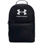 תיק גב Under Armour Loudon 25L בצבע שחור, מבט חזית עם לוגו, תא למחשב נייד עד 15.6 אינץ׳