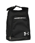 תיק נעליים ספורטיבי מוגן מים Under Armour דגם Contain בצבע שחור עם טכנולוגיית UA Storm, מבט מלפנים