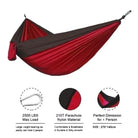 ערסל קמפינג Widesea Hammock PRO מפרט: עומס עד 300 ק"ג, מידות 270×140 ס"מ, בד מצנח ניילון 210T