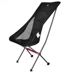 כיסא קמפינג מתקפל Widesea Easy Folding Lite שחור, מסגרת אלומיניום קלת משקל 1.3 ק"ג, מבט מלפנים