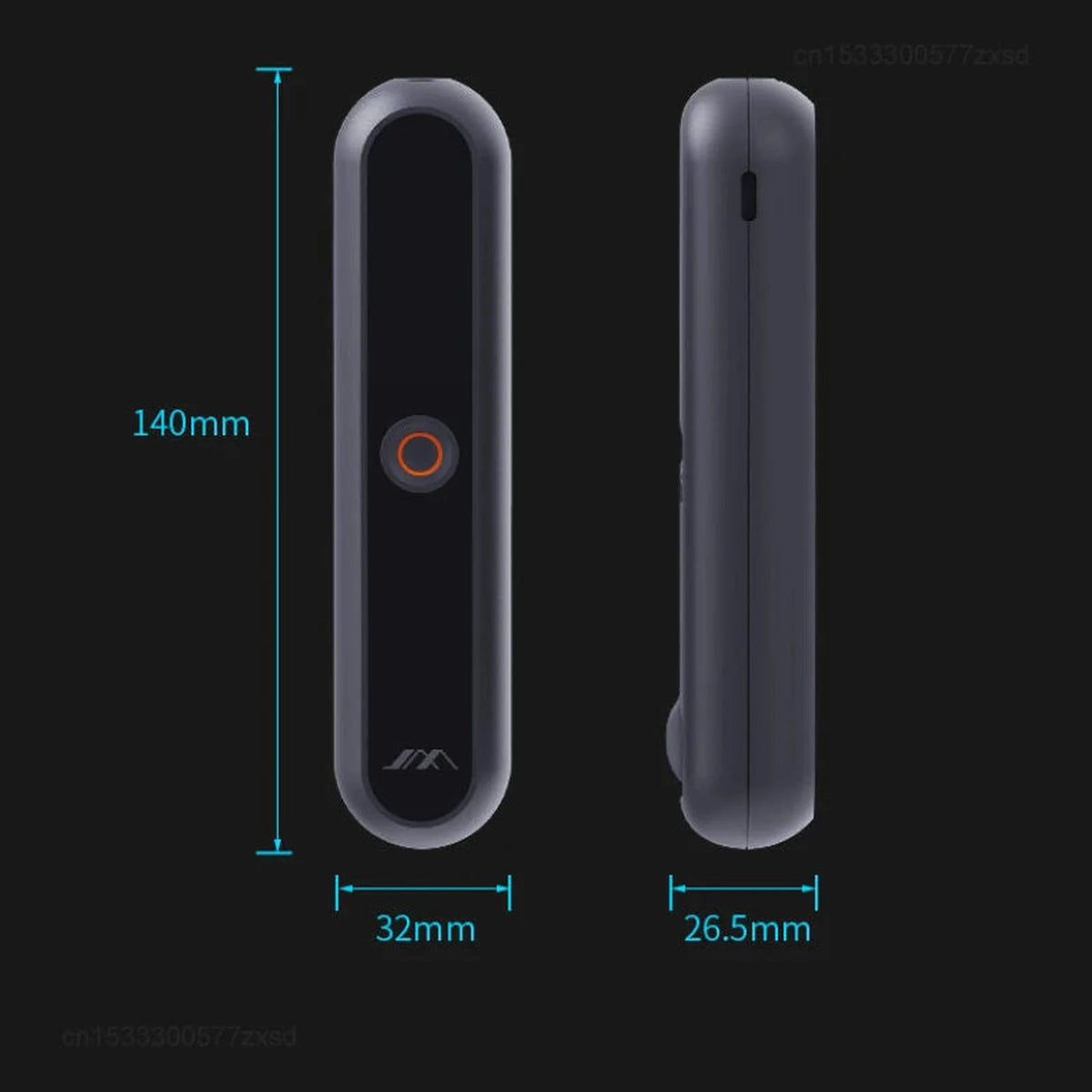 משקל מזוודות דיגיטלי Xiaomi JIMIHOME JM-G3701 בצבע שחור - מידות: אורך 140 מ״מ, רוחב 32 מ״מ, עובי 26.5 מ״מ
