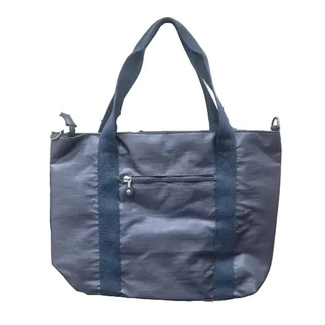תיק נשיאה YALUNDISI Tote Glossy Bag בצבע כחול - מבט אחורי