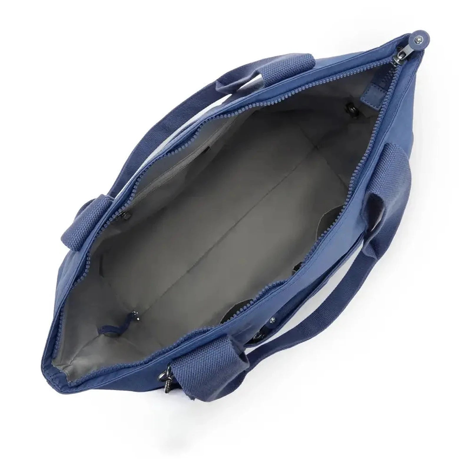 תיק נשיאה YALUNDISI Tote Glossy Bag בצבע כחול - תא פנימי מרווח לעבודה וללימודים