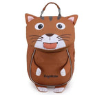 תיק גן לילדים ZOOLITTLE דגם Brown Cat עם תא מרכזי ותא חיצוני, בד פוליאסטר מוגן מים, מבט חזית