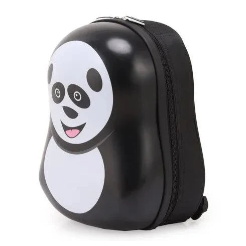 תיק גב ילדים קשיח ZOOLITTLE דגם Panda, חזית פוליקרבונט וגב פוליאסטר עם רוכסן צד, זווית שלושת רבעים