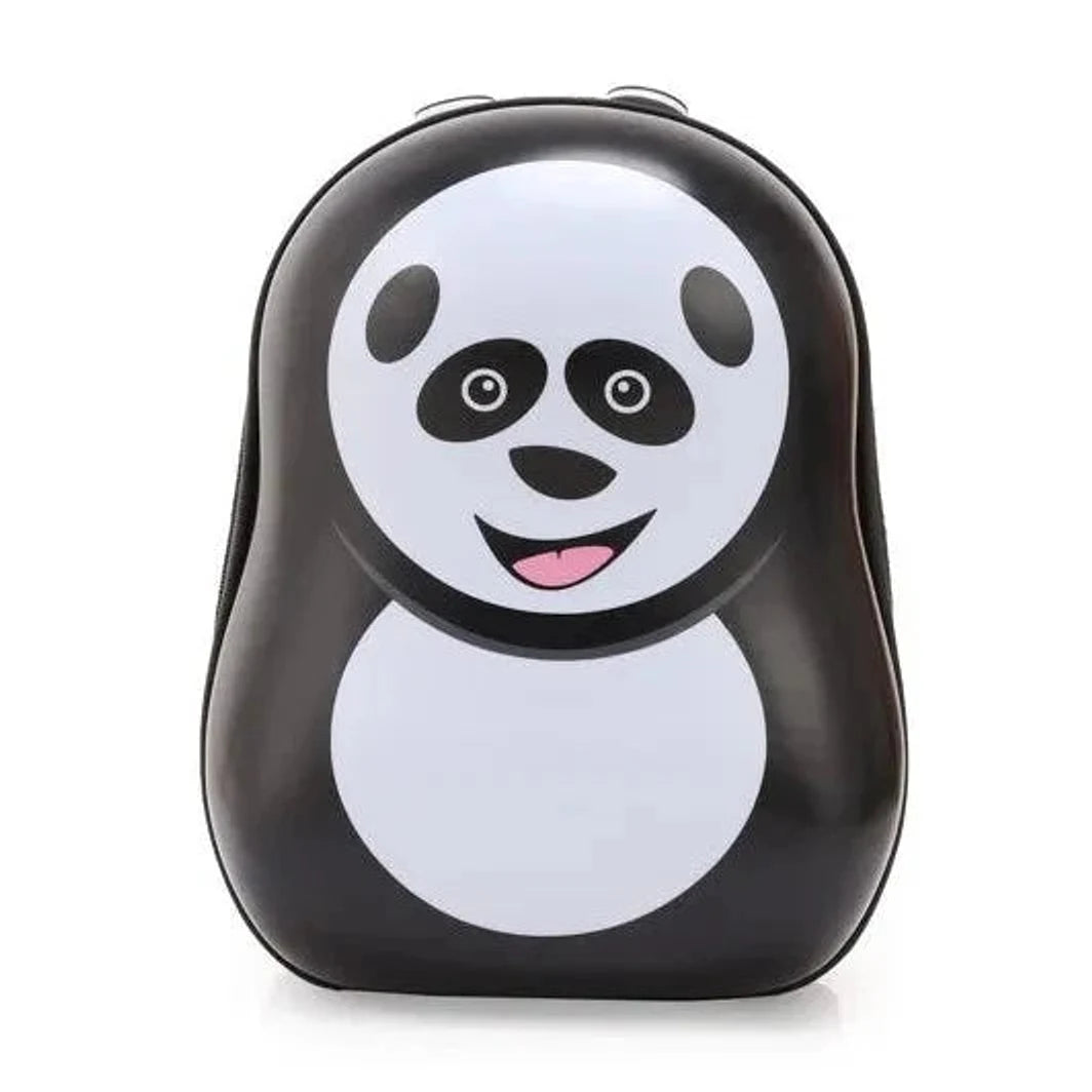 תיק גב ילדים קשיח ZOOLITTLE דגם Panda, חזית פוליקרבונט בהדפס פנדה שחור לבן, מבט מלפנים