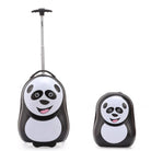 סט מזוודת ילדים ותיק גב קשיח ZOOLITTLE דגם Panda, מזוודה 16 אינץ' עשויה מחומר פוליקרבונט, מבט מלפנים