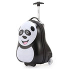 מזוודת ילדים קשיחה ZOOLITTLE Panda 16 אינץ', פוליקרבונט עם גלגלי סיליקון וידית טרולי נשלפת, זווית צד