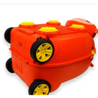 מזוודת לילדים ZOOLITTLE Monkey LEGO 18 אינץ, זווית עליונה עם 4 גלגלי סיליקון ומשטח תואם לגו