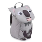 תיק גן לילדים ZOOLITTLE דגם Koala בגודל 20x12x30 סנטימטרים ונפח 6.5 ליטר, עם תא חיצוני בסגירת רוכסן, מבט מזווית