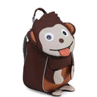 תיק גן ZOOLITTLE דגם Monkey לילדים בצבע חום, בד פוליאסטר עמיד מוגן מים, מבט מזווית