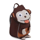 תיק גן ZOOLITTLE דגם Monkey לילדים בצבע חום, בד פוליאסטר עמיד מוגן מים, מבט מזווית