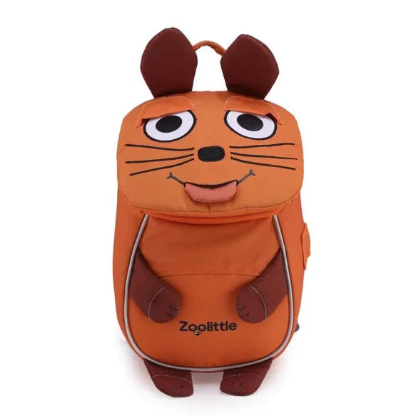 תיק גן ZOOLITTLE דגם Puma בעיצוב עכבר חמוד לילדים, תא מרכזי גדול וכיס חיצוני, מבט מלפנים