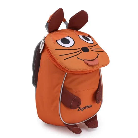 תיק גן לילדים ZOOLITTLE דגם Puma בצבע כתום עשוי פוליאסטר עמיד בצפיפות גבוהה, גב אורטופדי, מבט צד