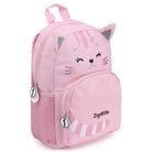 תיק גן לילדים ZOOLITTLE דגם Pink Cat1 בצבע ורוד, עשוי בד פוליאסטר, מידות 34x25x10, מבט בזווית